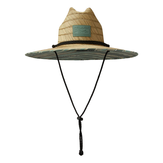 Pelagic Straw Hat - Baja Wahoo Camo